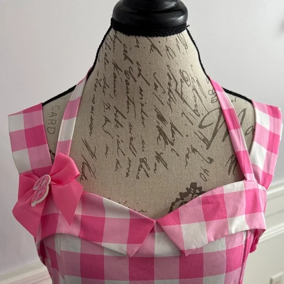 XXL Barbie dress Pink and White Checkered Dress so cute!!! - Picture 3 of 10